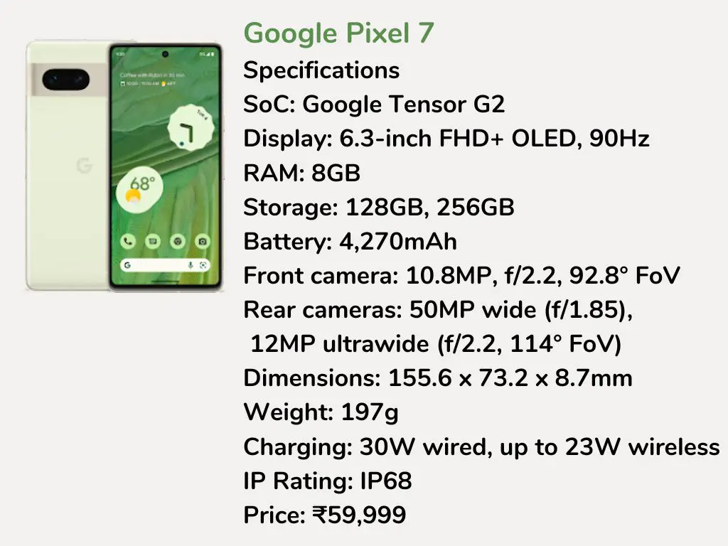 Google Pixel 7 & Pixel 7 Pro Launched in India: Check Specs & Price here