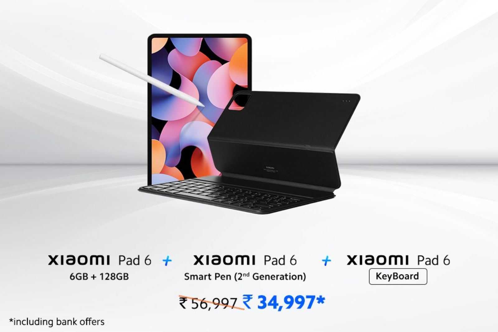 . Xiaomi brings great combo offers for those who are buying the Pad 6, 2nd Gen Smart Pen stylus, and Xiaomi keyboard combo. The combo is available at just Rs 34,997 through Xiaomi India's official website.